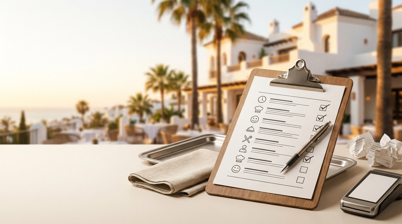 Checklist de SOPs para restaurantes en Marbella - formación rápida de personal