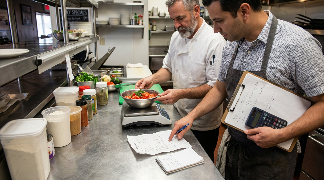 Costea el plato por gramaje real
